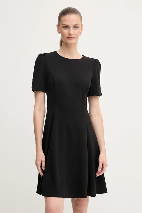 Dkny sukienka kolor czarny mini rozkloszowana - zdjęcie produktu nr 1