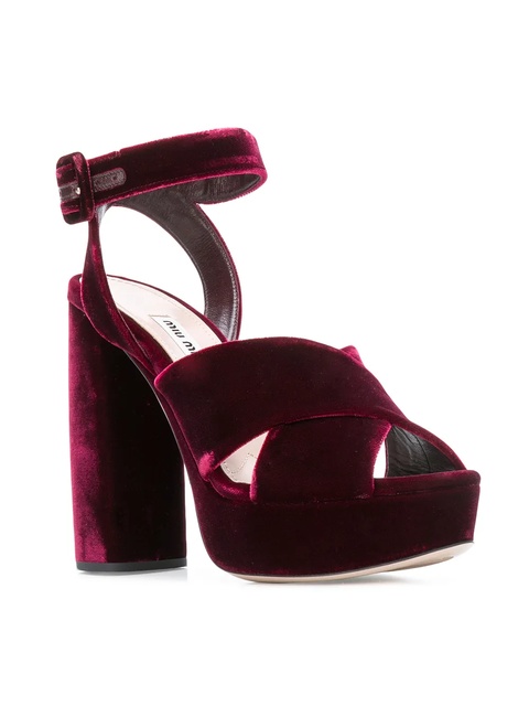 Miu Miu double strap platform sandals - Pink - zdjęcie produktu nr 1