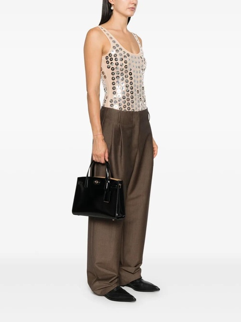 Tory Burch small Robinson Spazzolato tote bag - Black - zdjęcie produktu nr 2