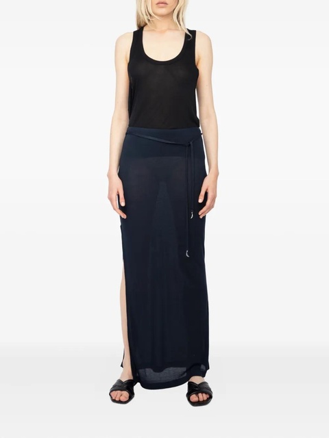 Zadig&Voltaire side-slit maxi skirt - Blue - zdjęcie produktu nr 2