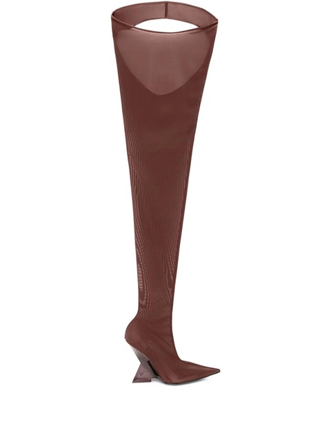The Attico 105mm Cheopissima thigh high boot - Brown - zdjęcie produktu nr 1