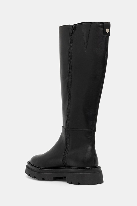 Steve Madden kozaki skórzane Kaja-W damskie kolor czarny na płaskim obcasie 11004946 - zdjęcie produktu nr 2