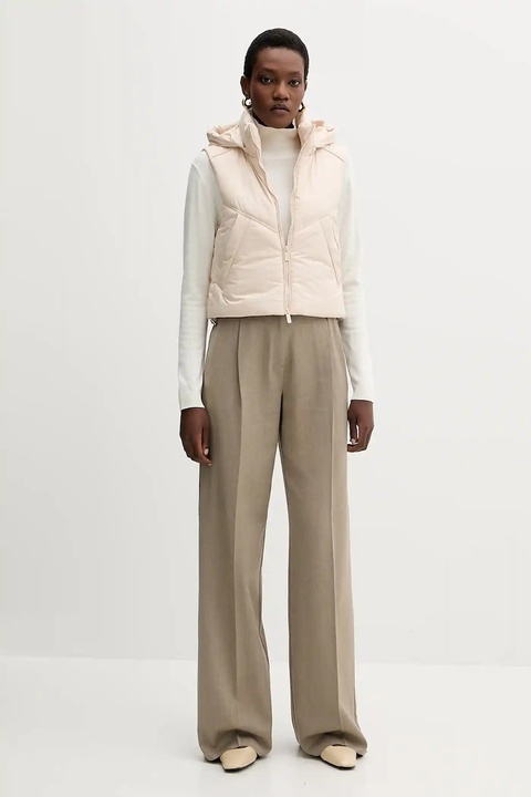 Weekend Max Mara sweter z jedwabiem KIKU damski kolor beżowy lekki z golfem 2525366012600 - zdjęcie produktu nr 2