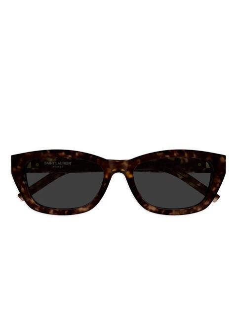 Saint Laurent Eyewear cat-eye logo sunglasses - Brown - zdjęcie produktu nr 1