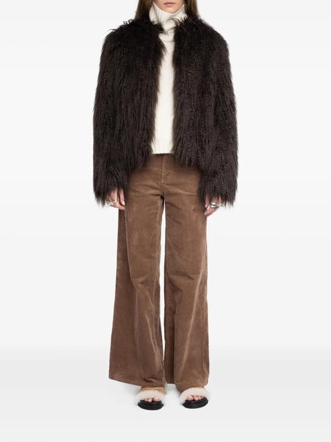 Zadig&Voltaire shaggy faux-fur coat - Brown - zdjęcie produktu nr 1