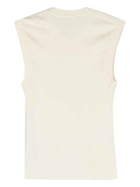 Jil Sander + ribbed crop top - Neutrals - zdjęcie produktu nr 2