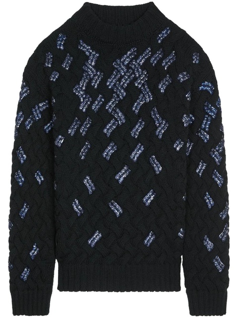 DRIES VAN NOTEN sequin-embellished sweater - Black - zdjęcie produktu nr 1