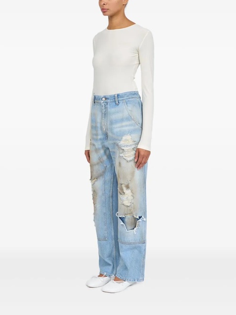 MM6 Maison Margiela distressed jeans - Blue - zdjęcie produktu nr 2