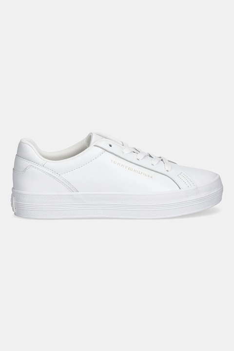 Tommy Hilfiger sneakersy skórzane TH PLATFORM SNEAKER damskie kolor biały FW0FW09164 - zdjęcie produktu nr 2