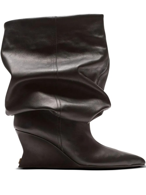 Balmain 75mm slouchy wedge ankle boots - Black - zdjęcie produktu nr 1