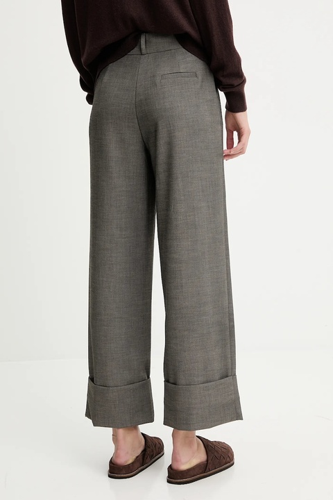 Answear.LAB spodnie damskie kolor szary proste high waist - zdjęcie produktu nr 2