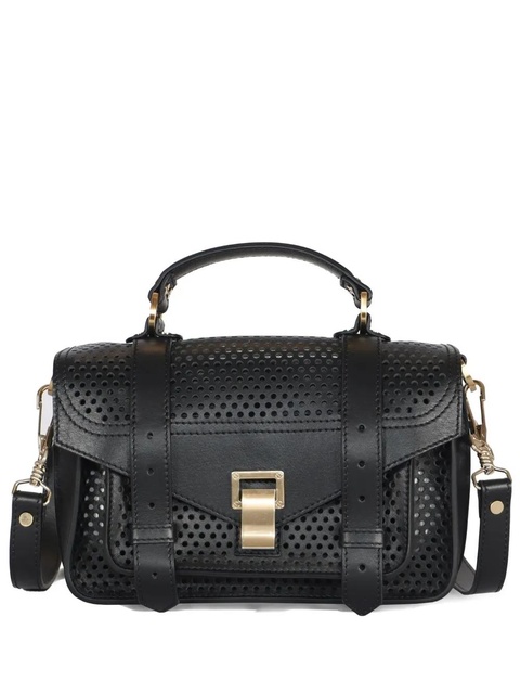 Proenza Schouler small perforated satchel bag - Black - zdjęcie produktu nr 1