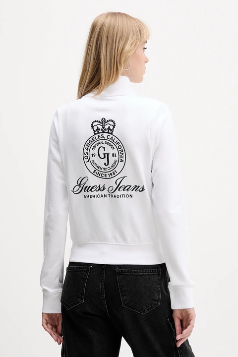 Guess Jeans bluza bawełniana damska kolor biały z aplikacją W5YQ17 K68I4 - zdjęcie produktu nr 2