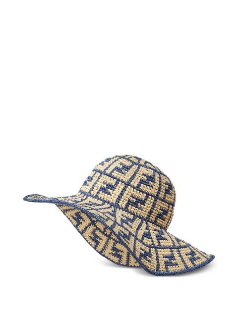 FENDI crochet-pattern sun hat - Neutrals - zdjęcie produktu nr 1