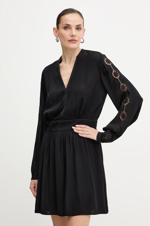 Twinset sukienka kolor czarny mini rozkloszowana 252TP2150 - zdjęcie produktu nr 1