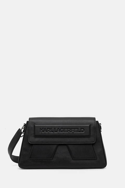 Karl Lagerfeld torebka skórzana kolor czarny A1W30154 - zdjęcie produktu nr 1