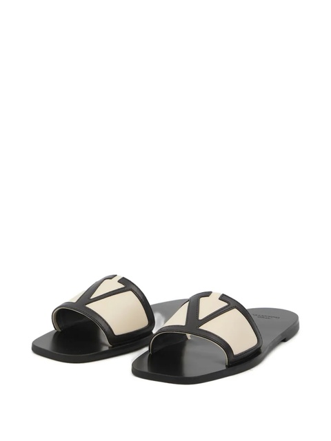 Valentino Garavani Viva Superstar leather logo sandals - Neutrals - zdjęcie produktu nr 2