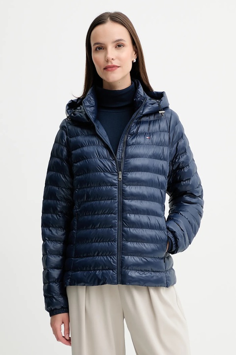 Tommy Hilfiger kurtka kolor granatowy przejściowa WW0WW47351 - zdjęcie produktu nr 1