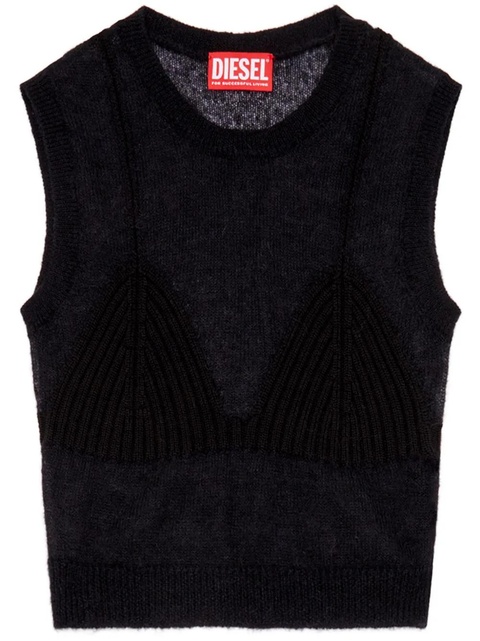 Diesel M-Arostica knitted tank top - Black - zdjęcie produktu nr 1