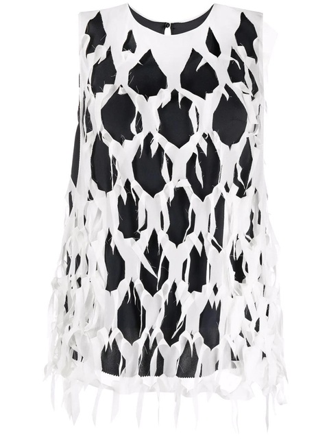 Maison Margiela layered cut-out vest top - Neutrals - zdjęcie produktu nr 1