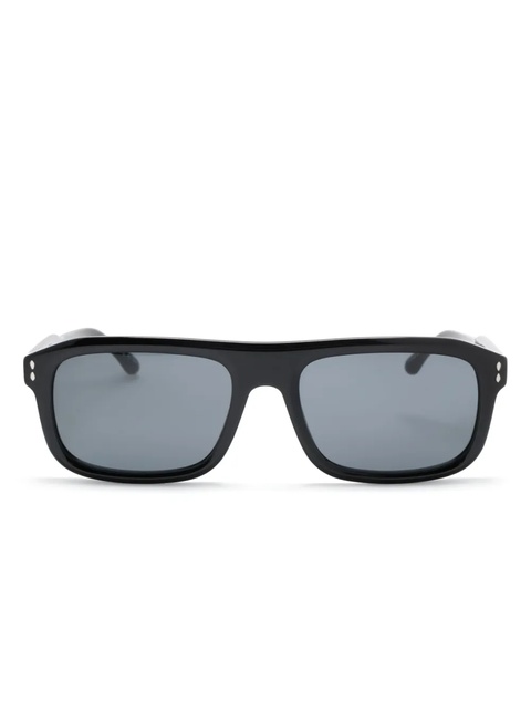 Isabel Marant Eyewear logo-engraved rectangle-frame sunglasses - Black - zdjęcie produktu nr 1