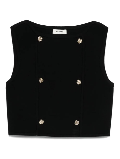 SANDRO knitted vest - Black - zdjęcie produktu nr 1