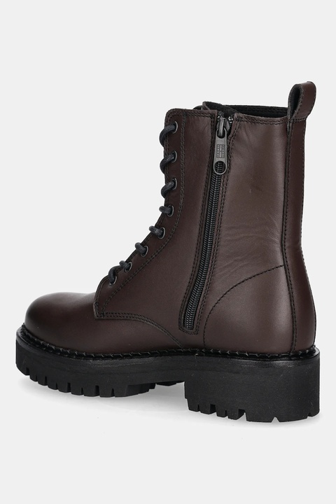 Tommy Jeans workery skórzane TJW URBAN LACE UP BOOT damskie kolor brązowy na płaskim obcasie EN0EN02907 - zdjęcie produktu nr 2