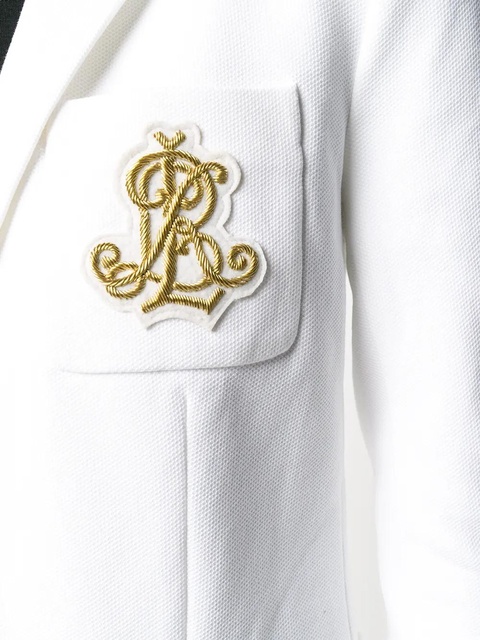 Lauren Ralph Lauren single-breasted logo blazer - White - zdjęcie produktu nr 2