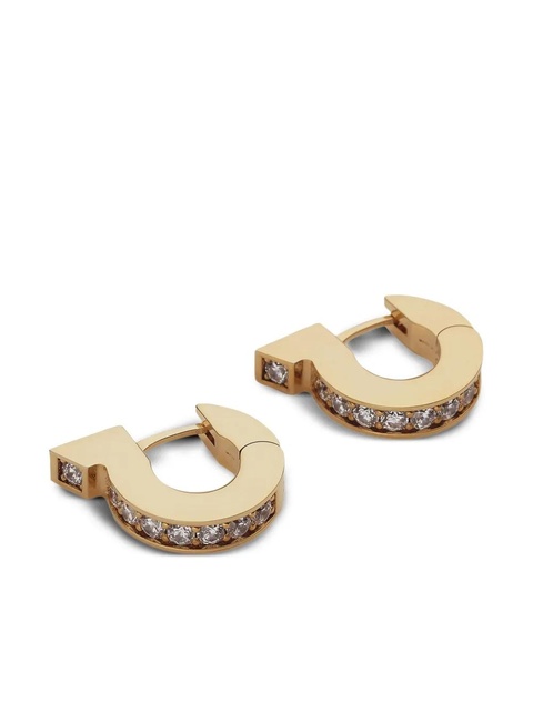 Ferragamo Gancini crystal-embellishment earrings - Gold - zdjęcie produktu nr 2