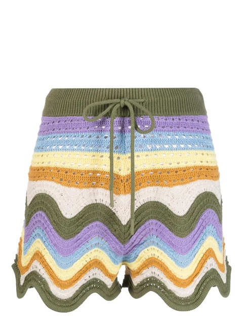 ZIMMERMANN striped crochet shorts - Purple - zdjęcie produktu nr 1