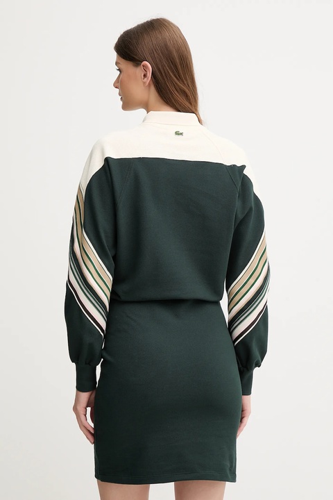 Lacoste sukienka kolor zielony mini rozkloszowana EF5408 - zdjęcie produktu nr 2