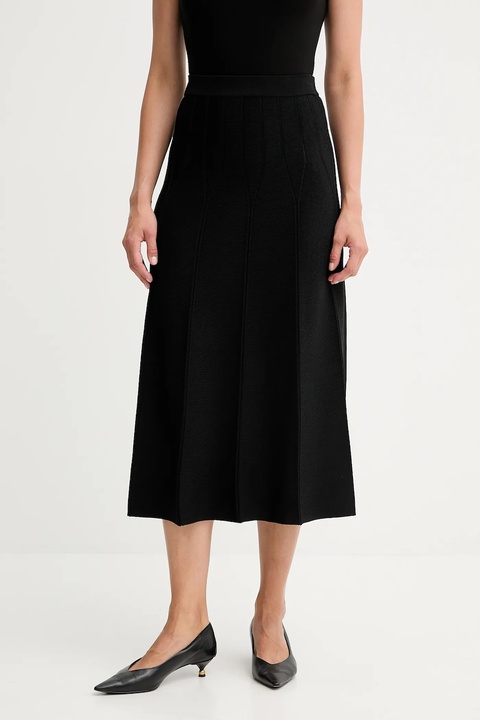 Twinset spódnica kolor czarny midi rozkloszowana 252TP3641 - zdjęcie produktu nr 1