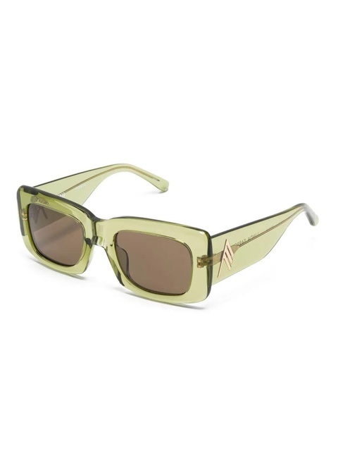 The Attico rectangle-frame sunglasses - Green - zdjęcie produktu nr 1
