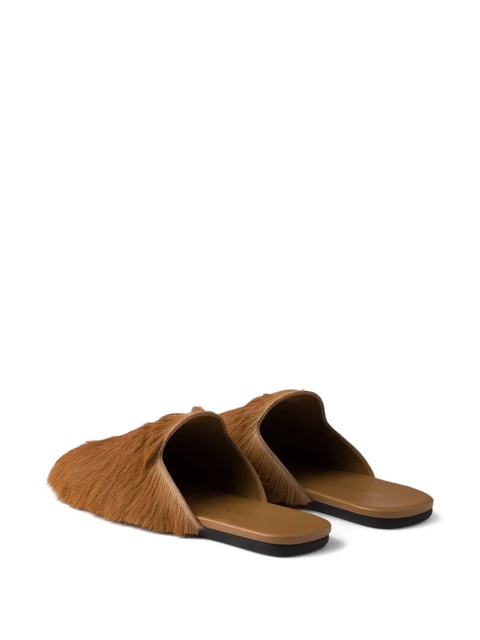 Prada slip-on leather mules - Brown - zdjęcie produktu nr 1