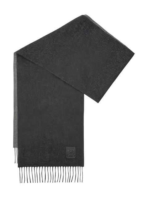LOEWE two-tone fringed scarf - Grey - zdjęcie produktu nr 2
