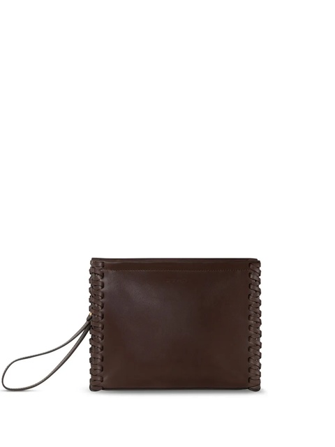 ETRO medium braided leather clutch bag - Brown - zdjęcie produktu nr 1