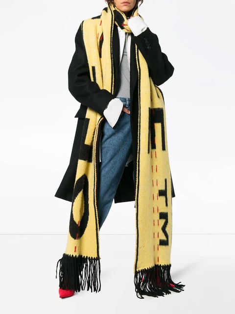 Off-White contrast logo scarf - Yellow - zdjęcie produktu nr 2