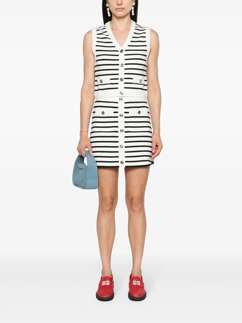 Maje sleeveless striped cardigan - White - zdjęcie produktu nr 2