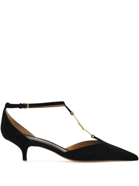 Ferragamo 40mm t-strap buckle pumps - Black - zdjęcie produktu nr 1