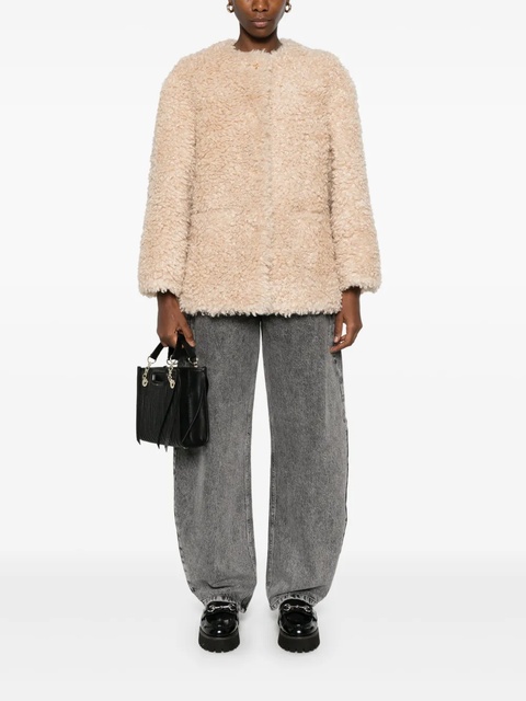 Maje faux-shearling jacket - Neutrals - zdjęcie produktu nr 1