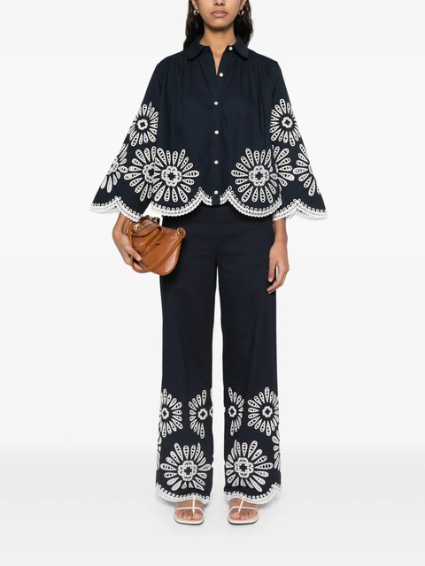 Maje palazzo trousers - Blue - zdjęcie produktu nr 1
