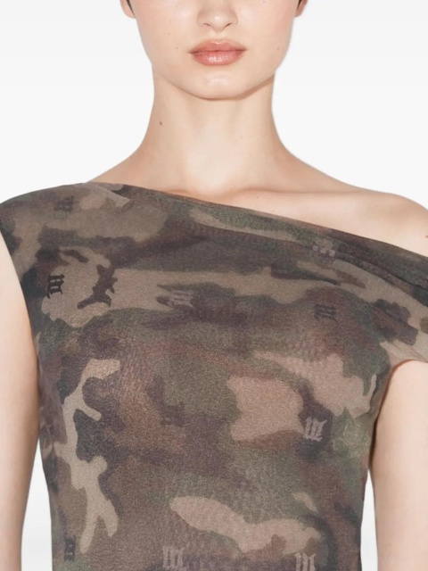 MISBHV asymmetric mesh t-shirt - Green - zdjęcie produktu nr 2
