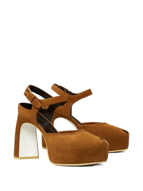 Tory Burch 110mm peep--toe platform sandals - Brown - zdjęcie produktu nr 1