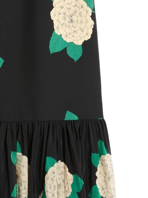 Valentino Garavani Apres L'Hiver-print midi skirt - Black - zdjęcie produktu nr 2