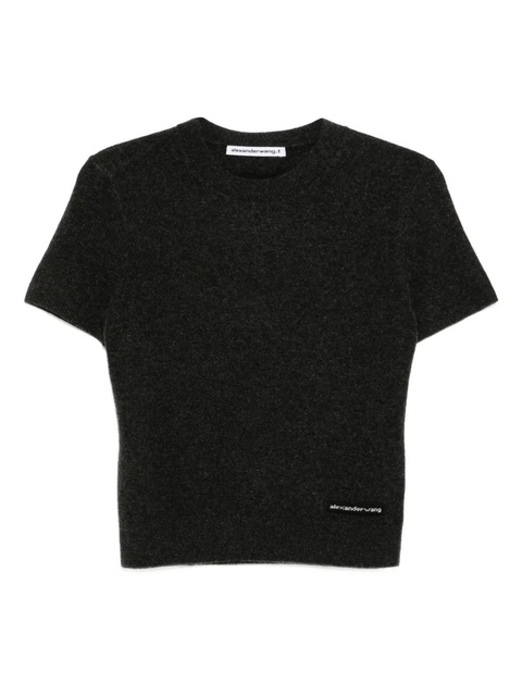 Alexander Wang logo-patch top - DARK GREY - zdjęcie produktu nr 1