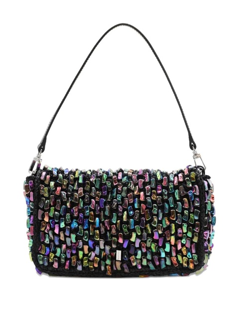 STAUD Timmy raffia shoulder bag - Black - zdjęcie produktu nr 1