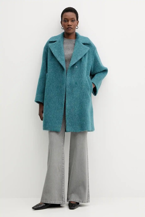 Marella sweter wełniany damski kolor szary lekki 2523366424200 - zdjęcie produktu nr 2