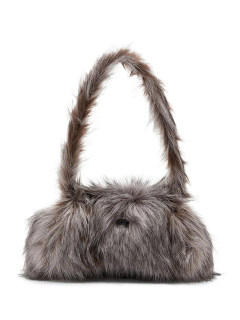 Diesel faux-fur top-handle shoulder bag - Brown - zdjęcie produktu nr 1