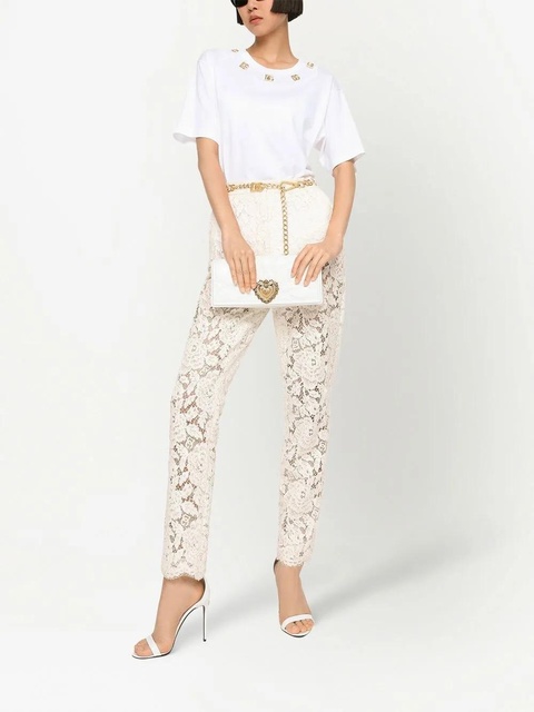 Dolce & Gabbana floral-lace trousers - White - zdjęcie produktu nr 2