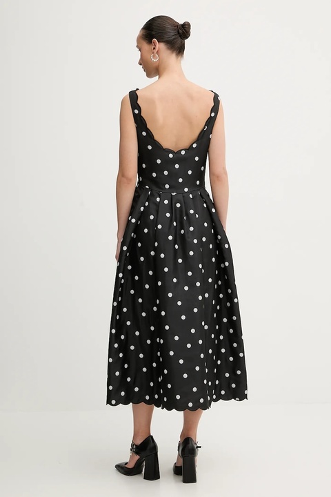 Stine Goya sukienka kolor czarny midi rozkloszowana SG-PS26-D199-2451 - zdjęcie produktu nr 2